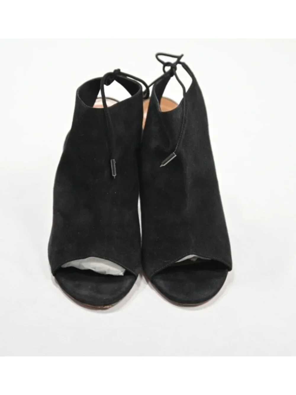 Aquazzura Noa Sandal 85 in Black Suede